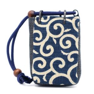 bingo kasuri indigo cotton kinchaku pouch where to buy 2026