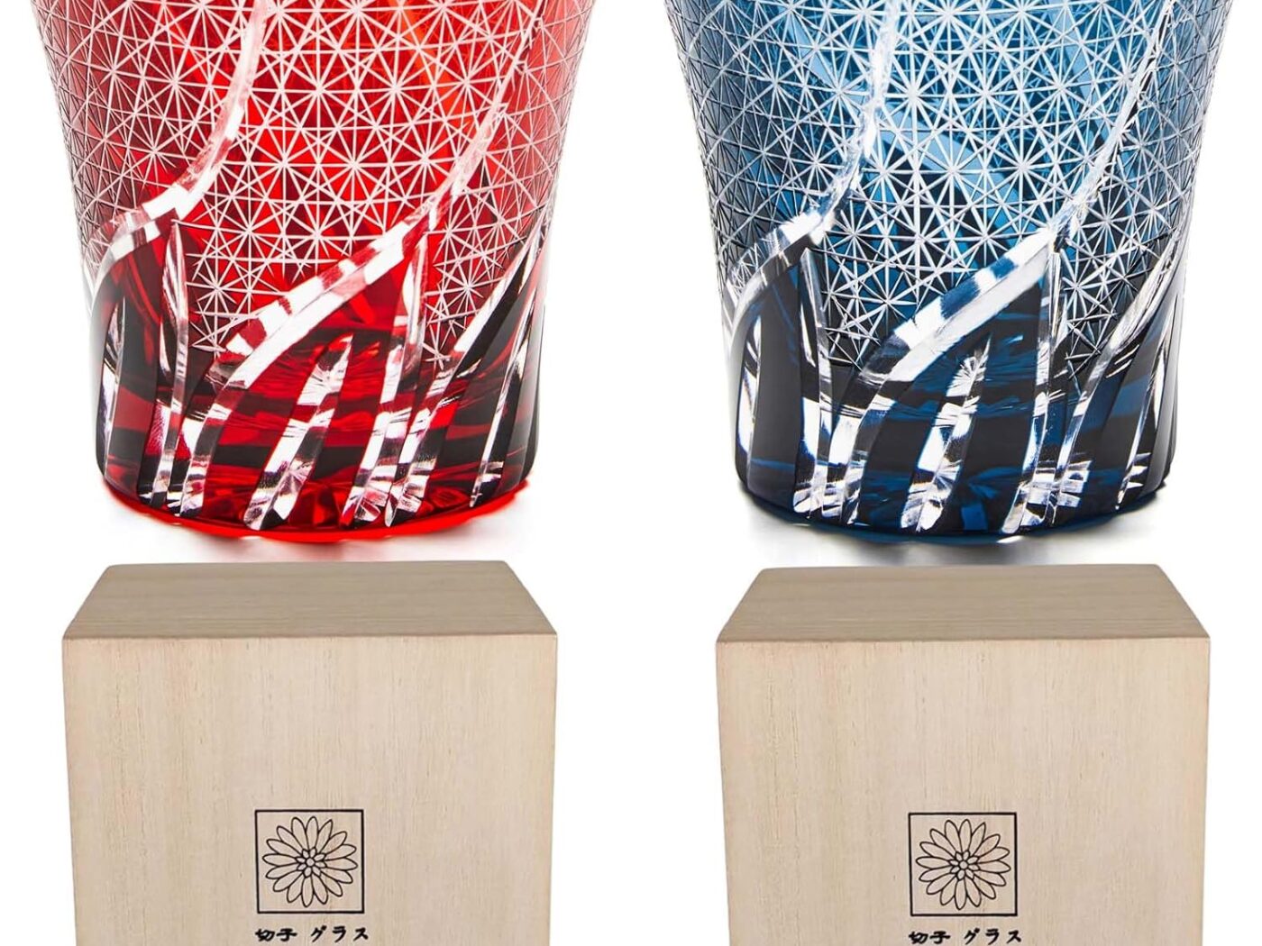Edo Kiriko Rocks Glass — Kikutsunagi (Chrysanthemum Chain) Cut-Glass Pattern in Paulownia Box (¥6,700 / ≈$45 USD) [2026 Buyer’s Guide]