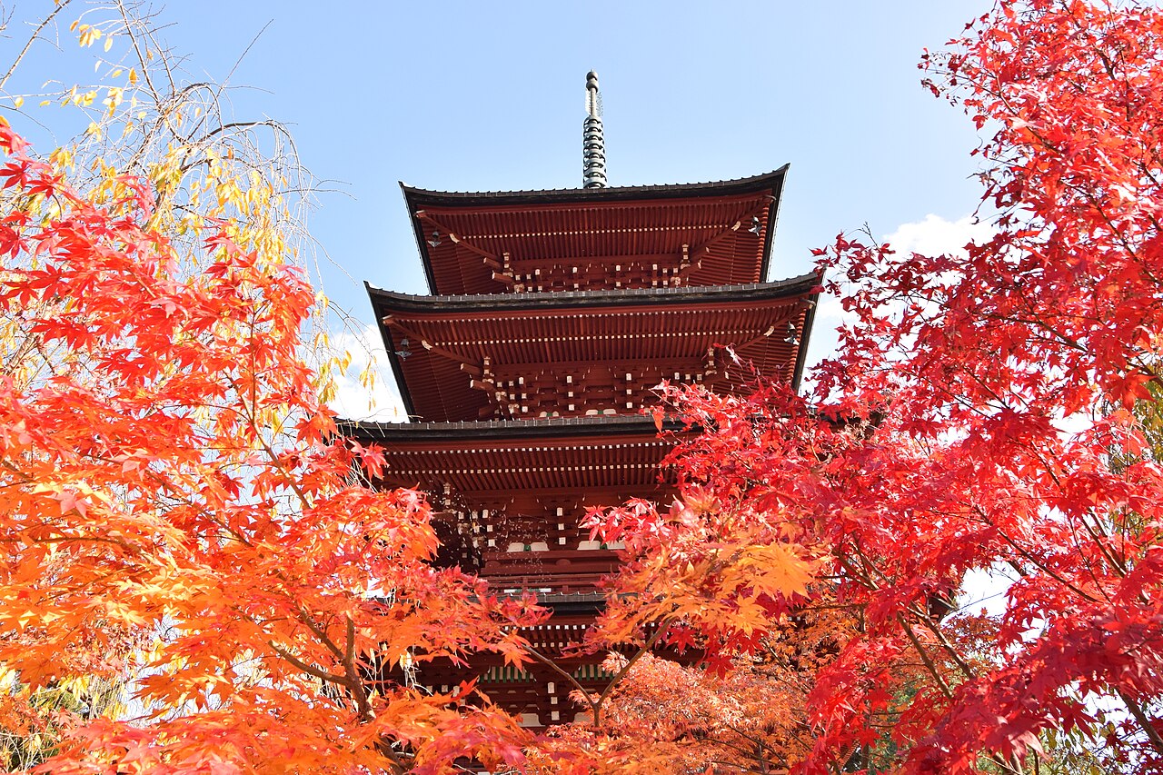 The 1667 five-story pagoda of Saishō-in temple in Hirosaki, Aomori
