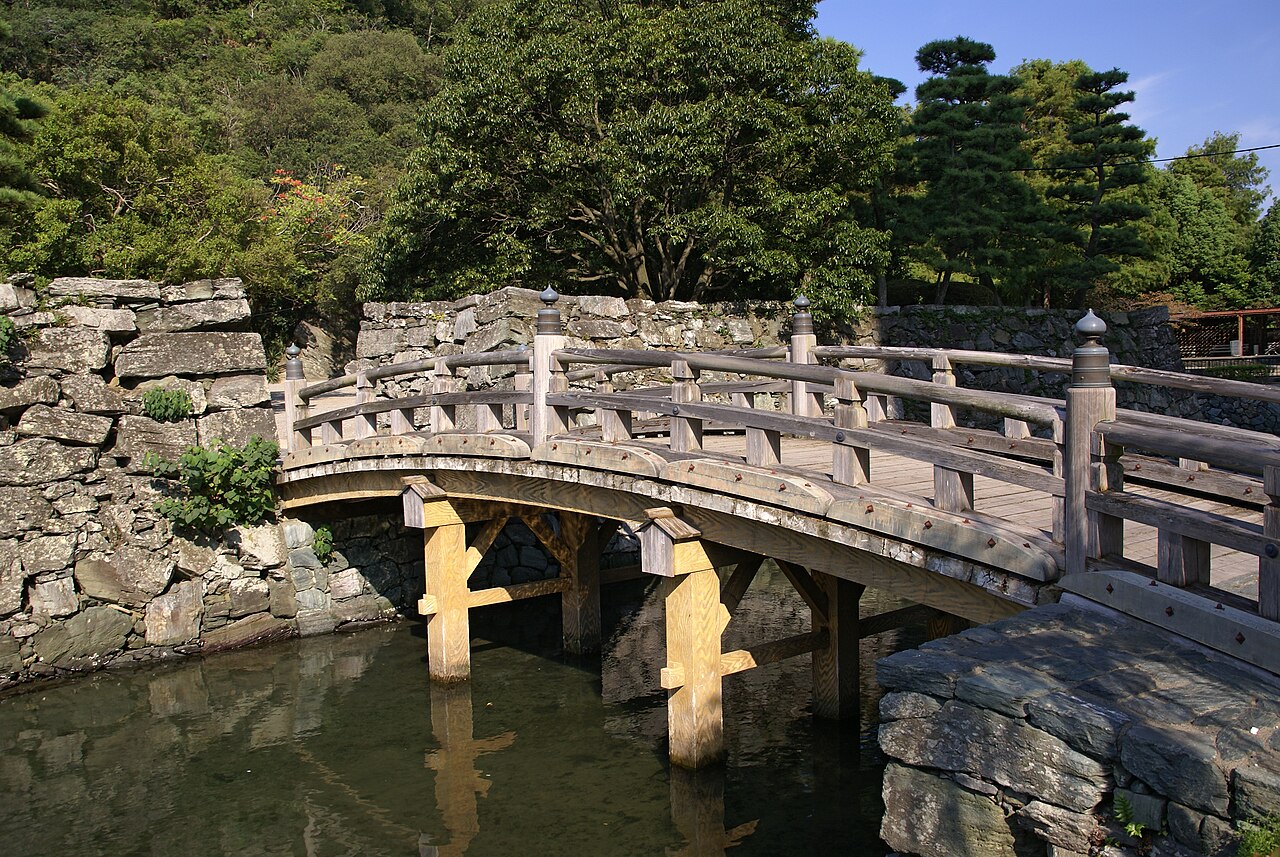 Stone ramparts of Tokushima Castle, seat of the Hachisuka daimyo