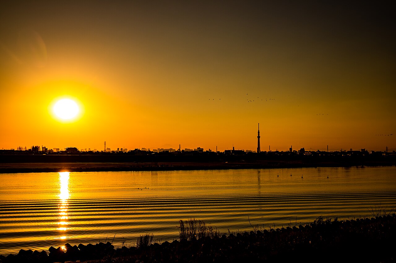 The Edogawa river floodplain in the eastern Tokyo area, near the Shinohara workshop
