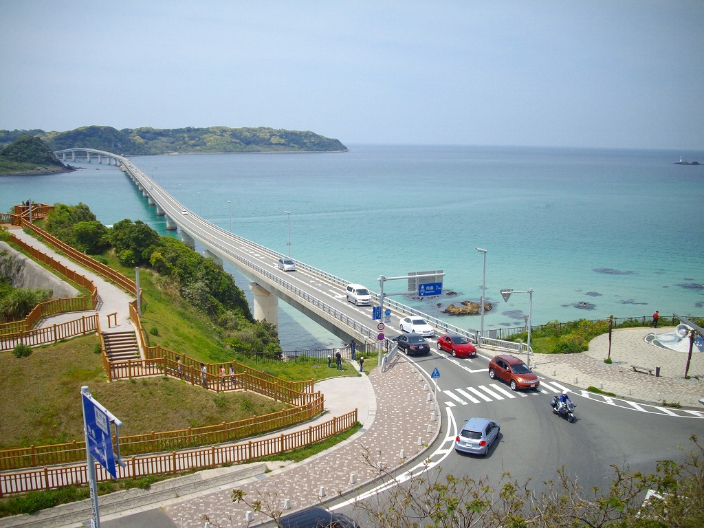 Tsunoshima Bridge on the windswept northern coast of Yamaguchi