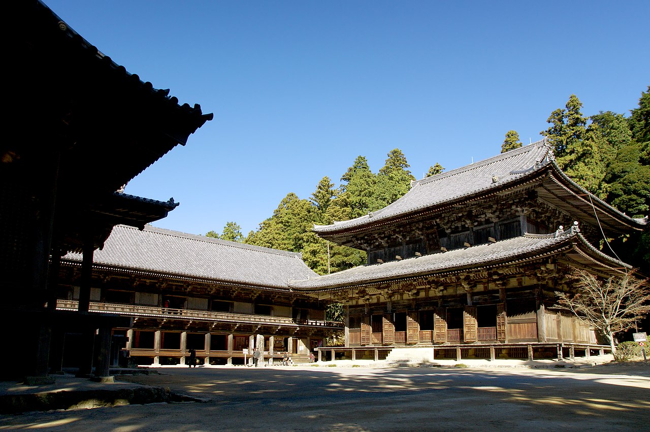 Engyo-ji temple hall on Mt. Shosha above Himeji, 27th temple of the Saigoku Kannon pilgrimage