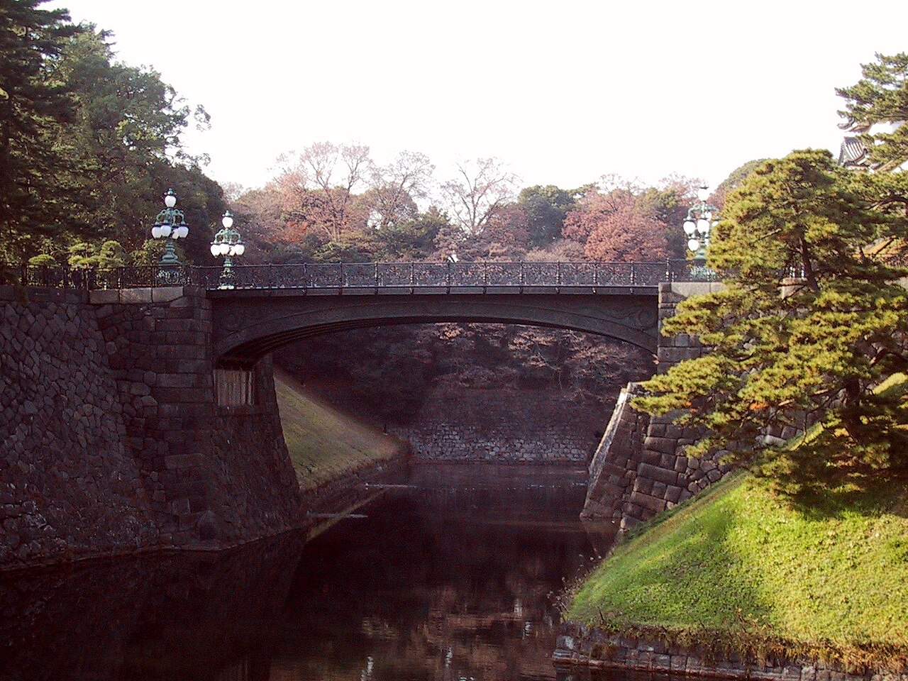 Nijubashi Bridge at the Imperial Palace, Tokyo, on the former site of Edo Castle