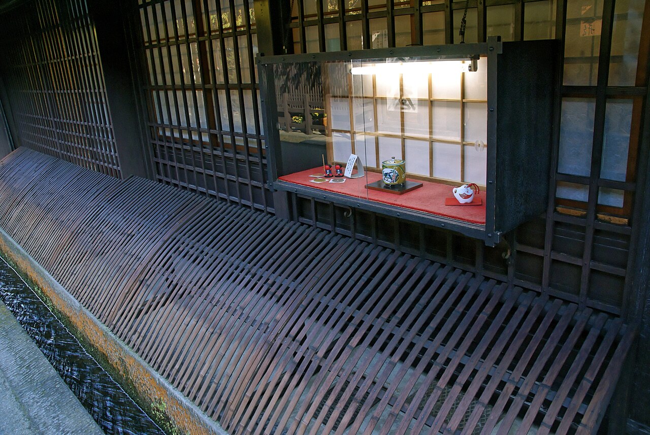 The preserved Sanmachi old merchant streets of Takayama in the Hida region of Gifu