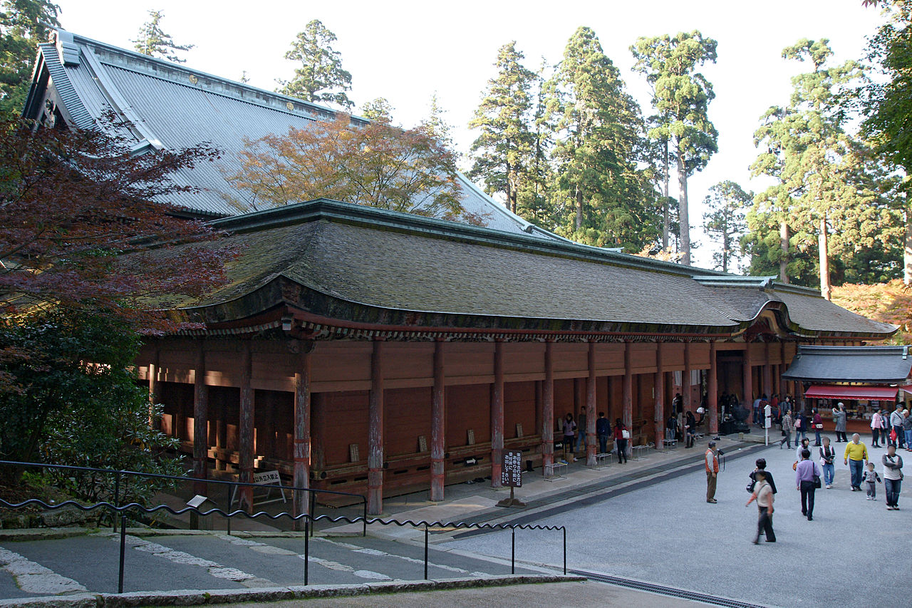 Konponchudo hall at Enryaku-ji on Mt. Hiei, head temple of Tendai Buddhism near Lake Biwa
