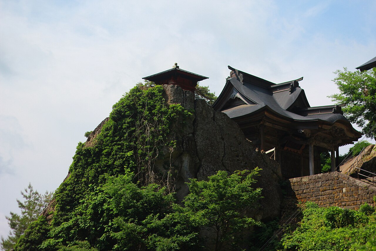 Risshaku-ji (Yamadera) cliff temple east of Yamagata City