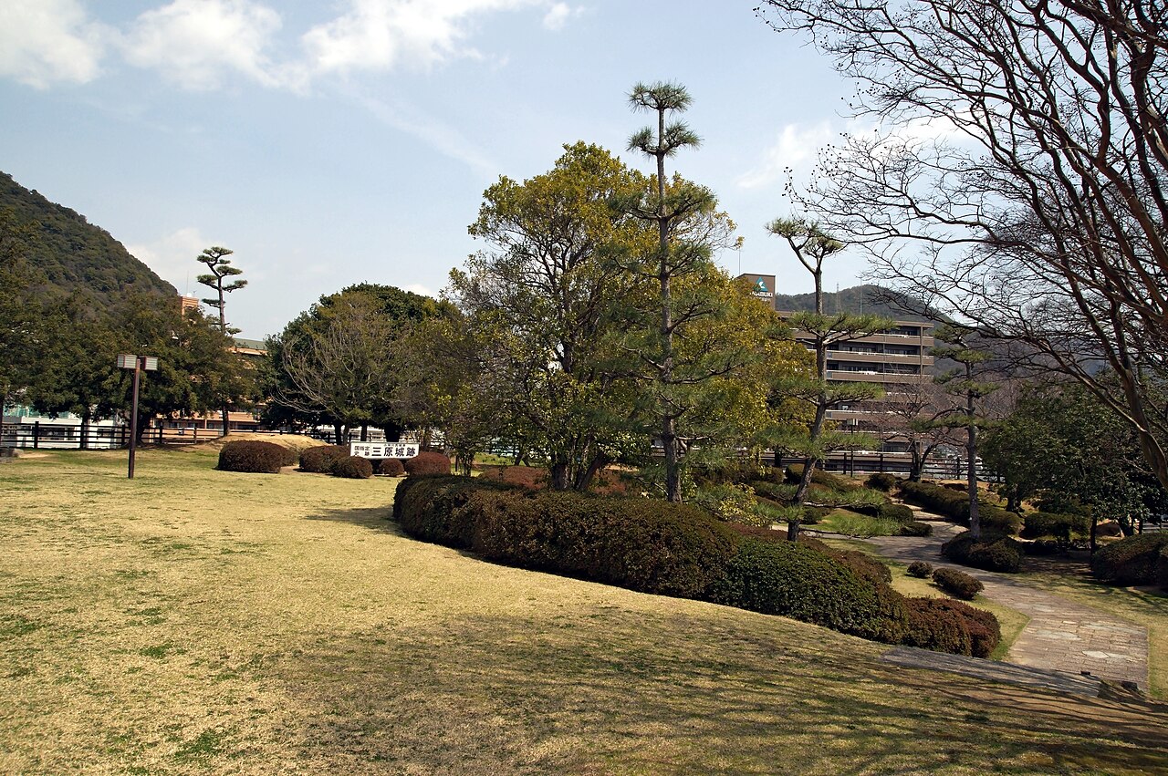 Stone ruins of Mihara Castle in eastern Hiroshima