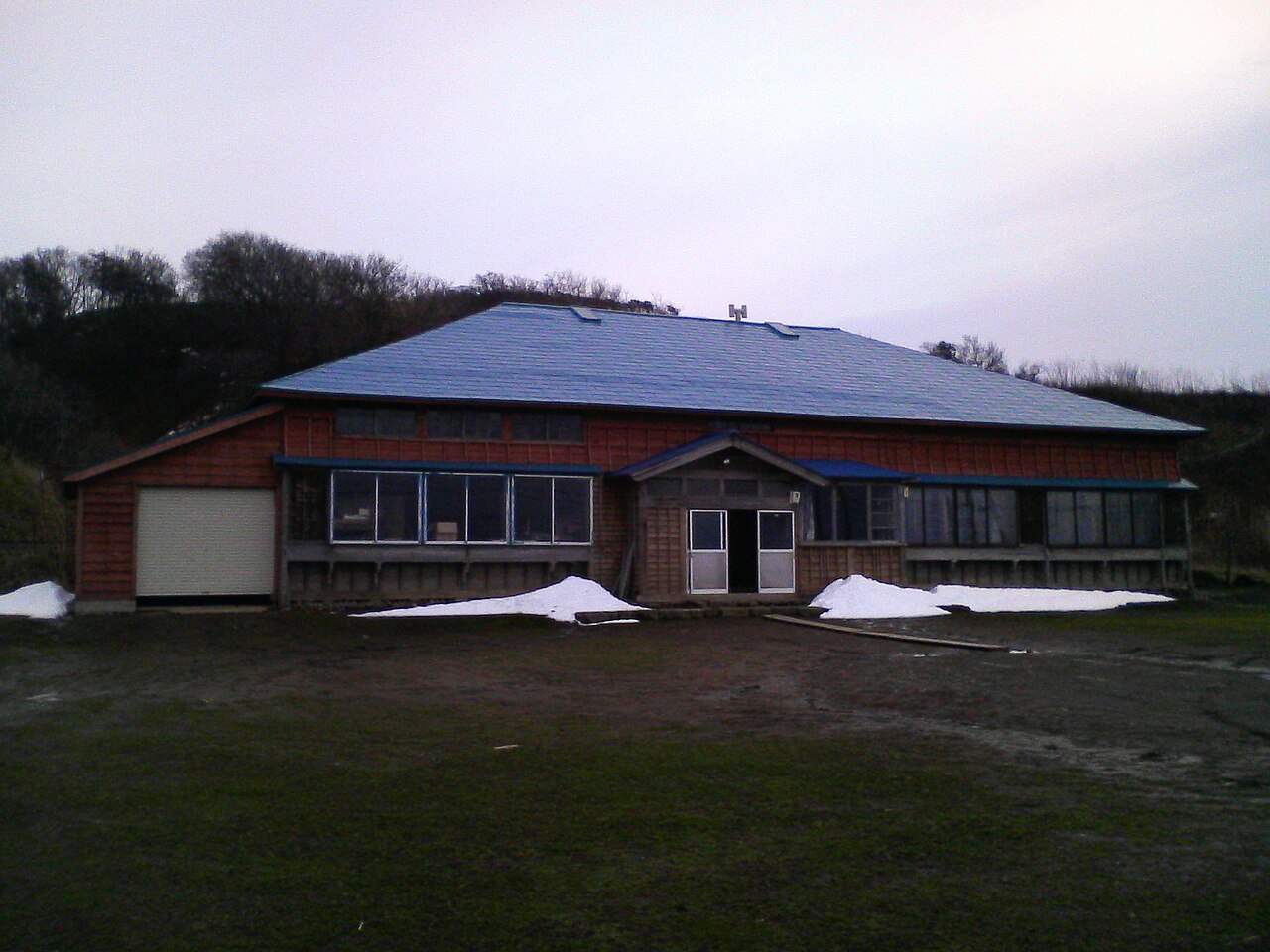 Historic wooden nishin-goten herring mansion on the Otaru coast of Hokkaido