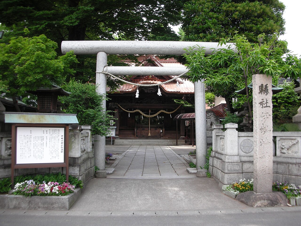 Isesaki Shrine in the old weaving town of Isesaki, Gunma