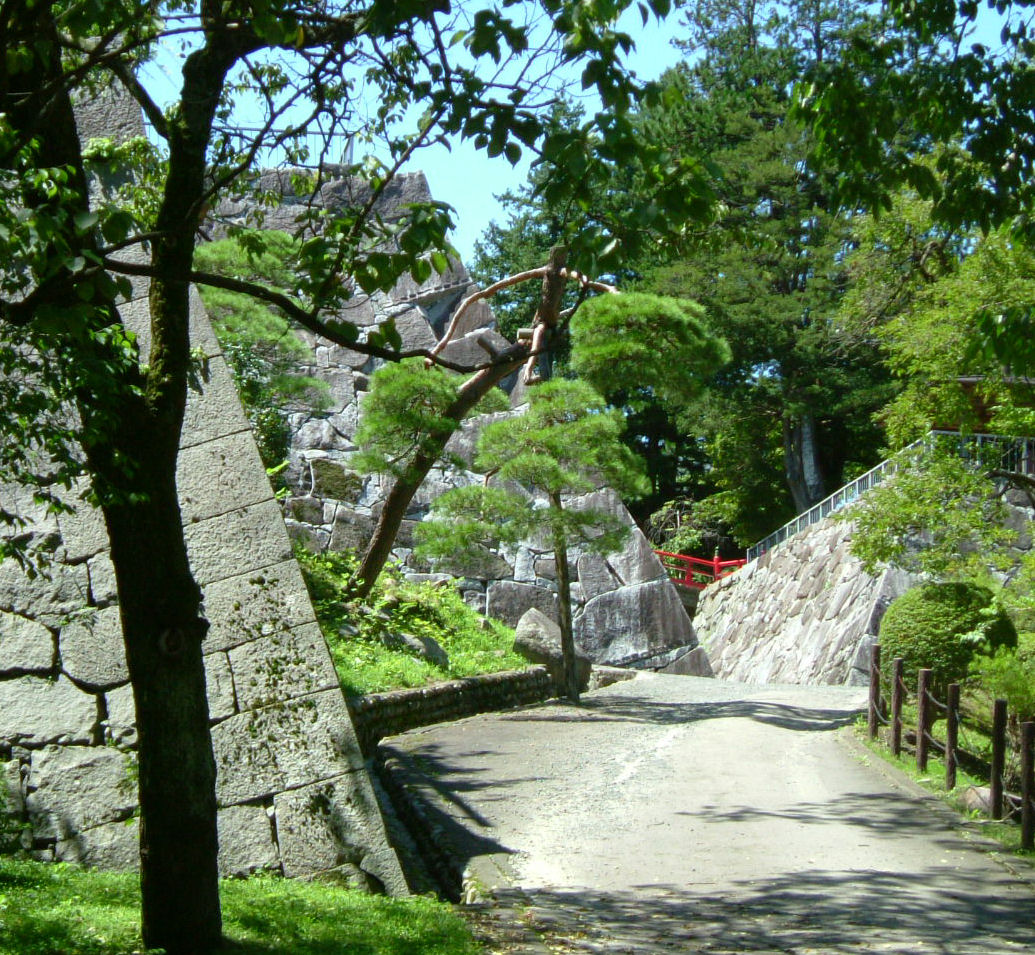 Stone ramparts of Morioka Castle, seat of the Nambu clan