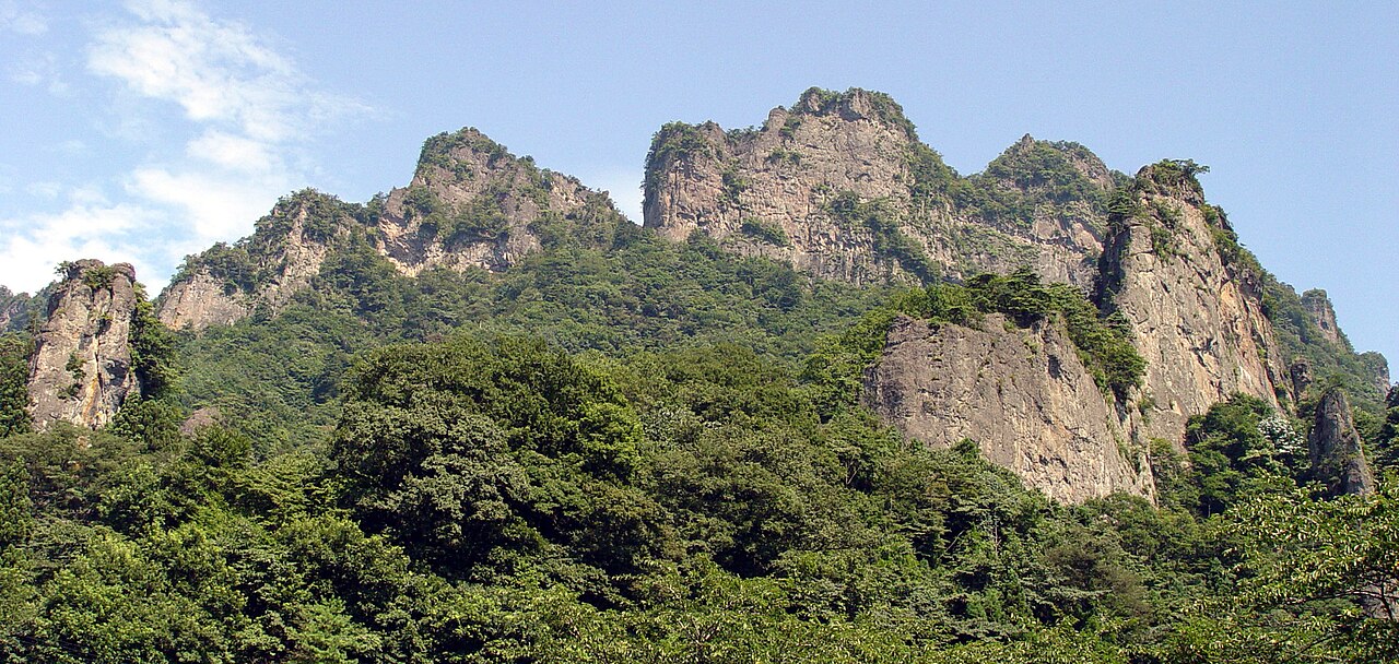 The jagged summer ridges of Mount Myogi in western Gunma