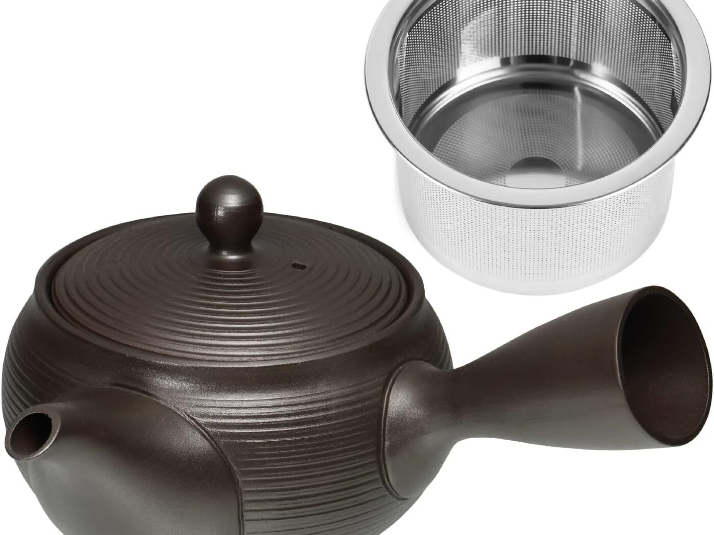Tokoname-yaki Kyusu Teapot — Kitsusako ‘Rasen’ Spiral 330ml with Latest Ceramic Strainer (¥4,180 / ≈$28 USD) [2026 Buyer’s Guide]