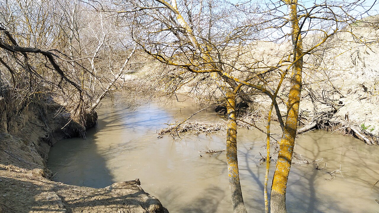 The fast-flowing Kuma River cutting through the southern Kumamoto mountains