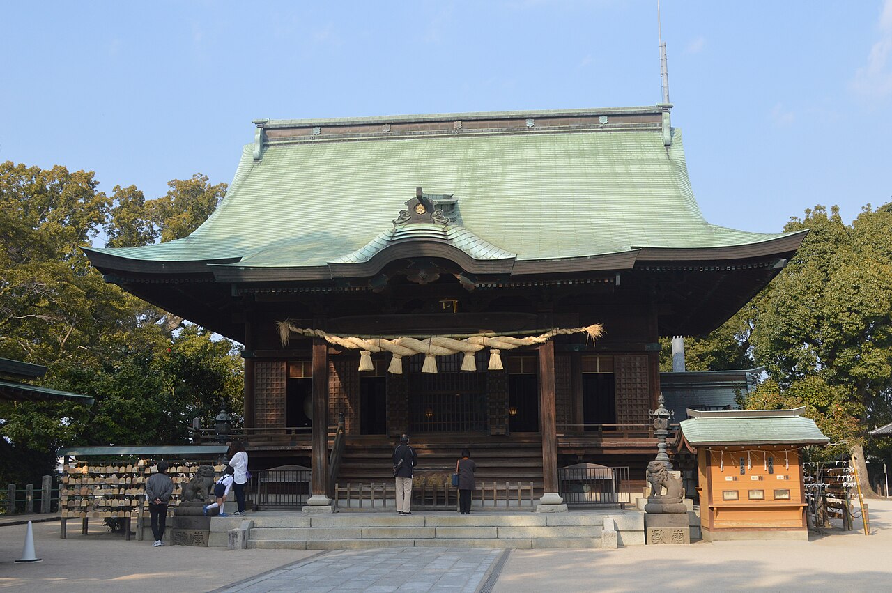 Kurume Suitengū, the head shrine of all Suitengu shrines, in the Chikugo castle town of Kurume