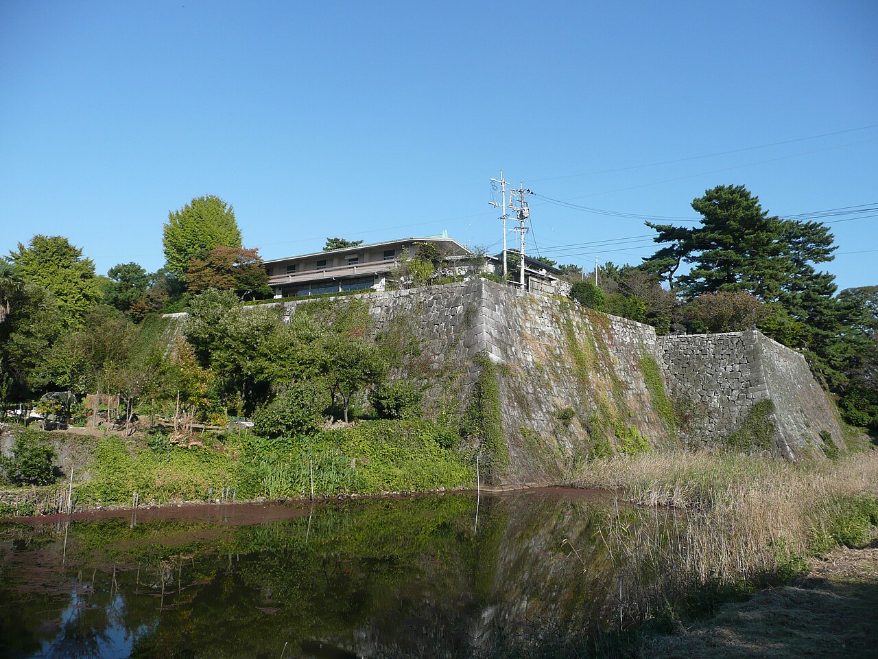 The stone ruins of Kurume Castle, seat of the Arima domain in Fukuoka