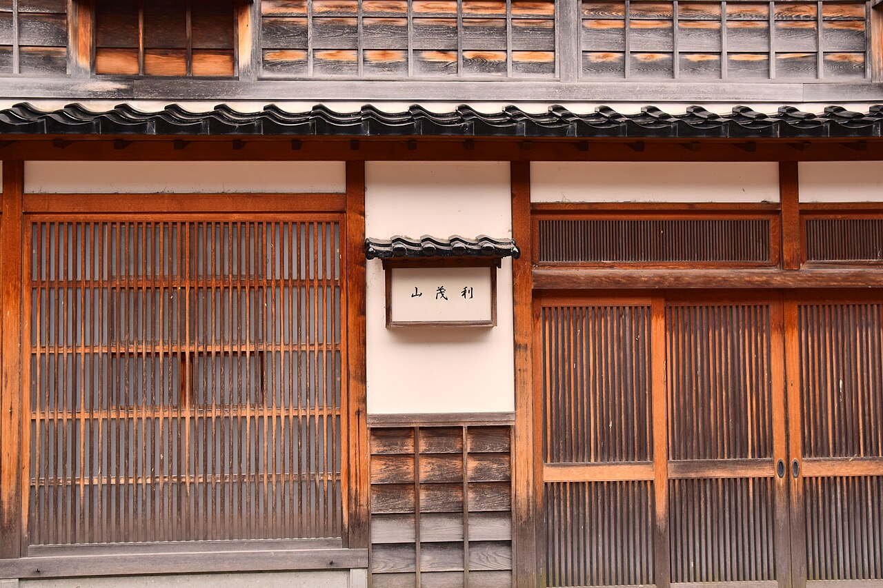 Higashi Chaya teahouse district in Kanazawa, Ishikawa, known for gold leaf and ornament