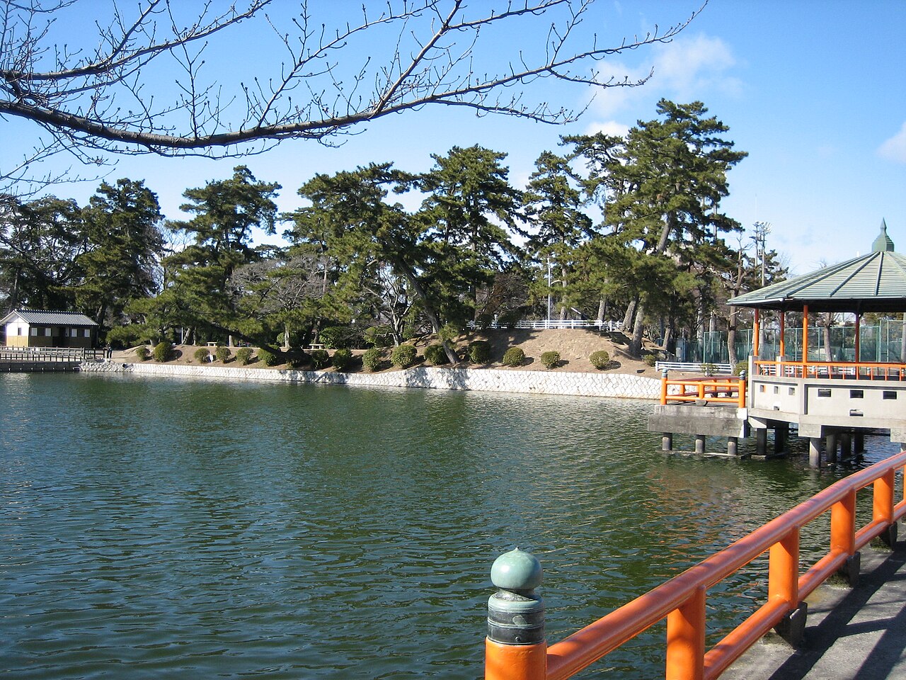 The moats and turret site of Kuwana Castle in Mie Prefecture