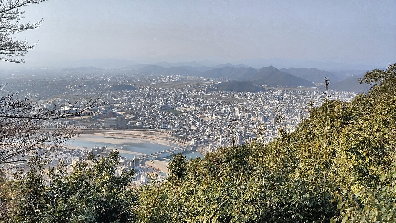 The clear water of the Nagara River near Mino, Gifu