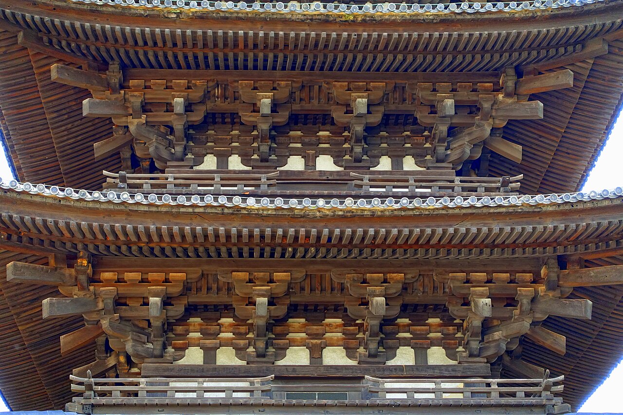 Kofukuji five-story pagoda in Nara, a principal patron of the early Yamato swordsmithing schools