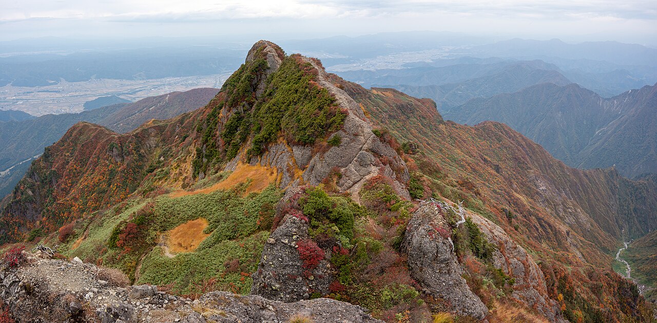 Mount Hakkai overlooking the Echigo plain in Niigata