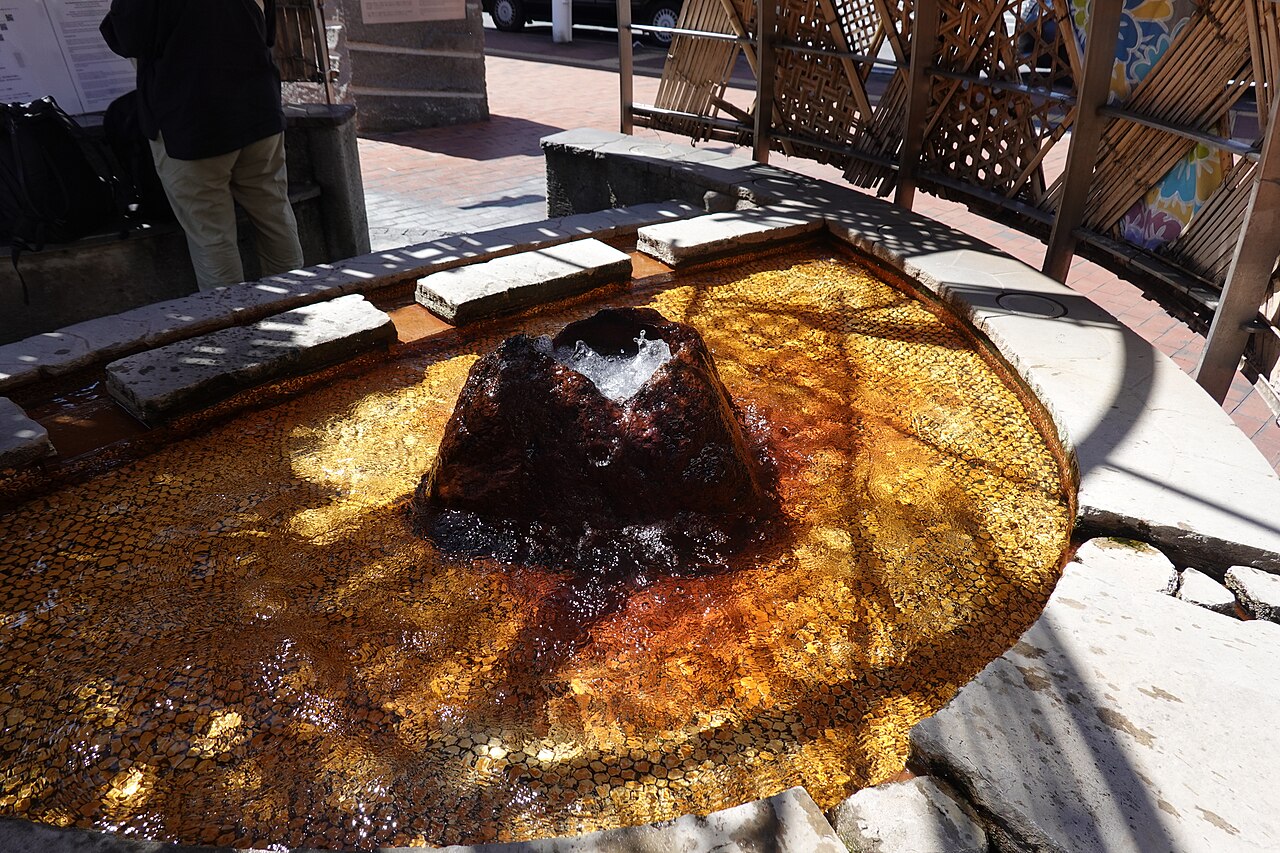 Hot-spring steam rising in Beppu, Oita Prefecture