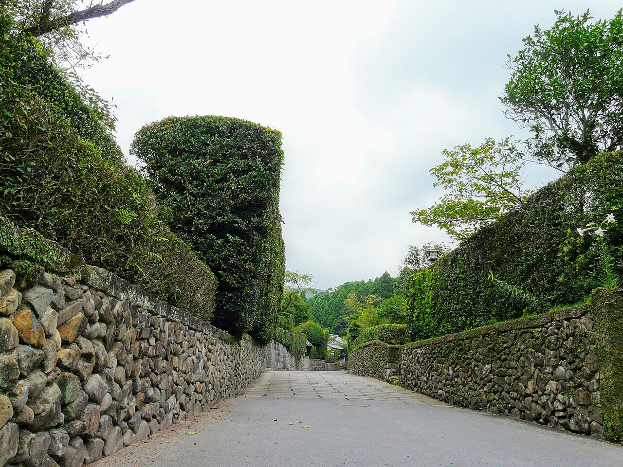 Preserved samurai residence street at Chiran in Kagoshima