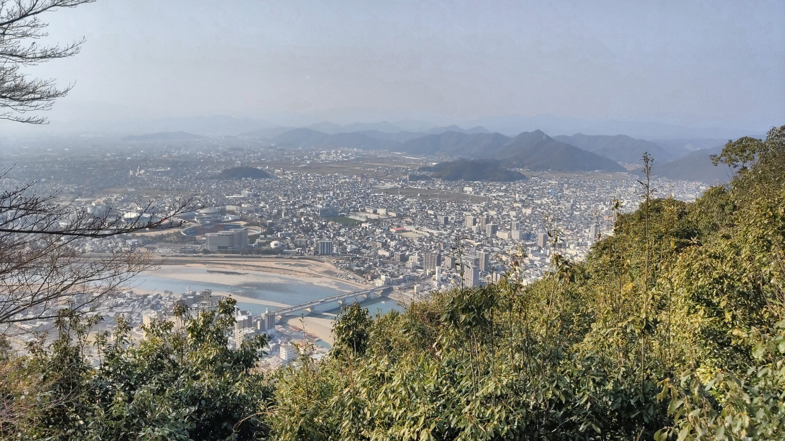 The Nagara River flowing past Gifu