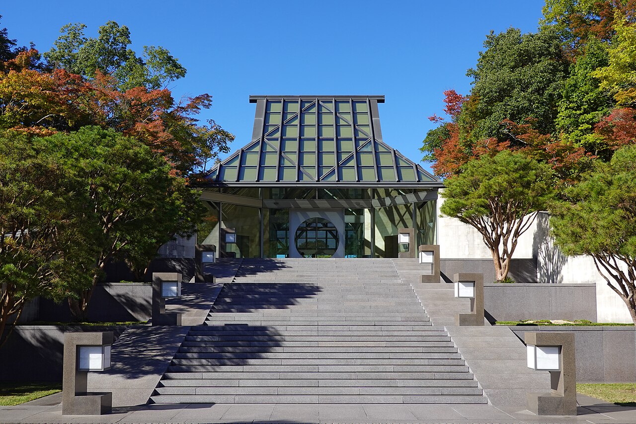 The Miho Museum building set in the forested highlands of Koka, Shiga