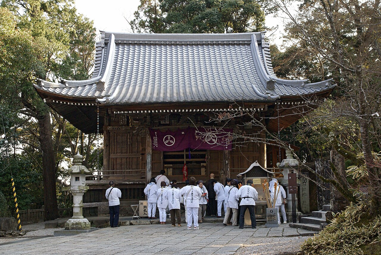 Chikurinji temple on Mt. Godai in Kochi, with its five-story pagoda among trees