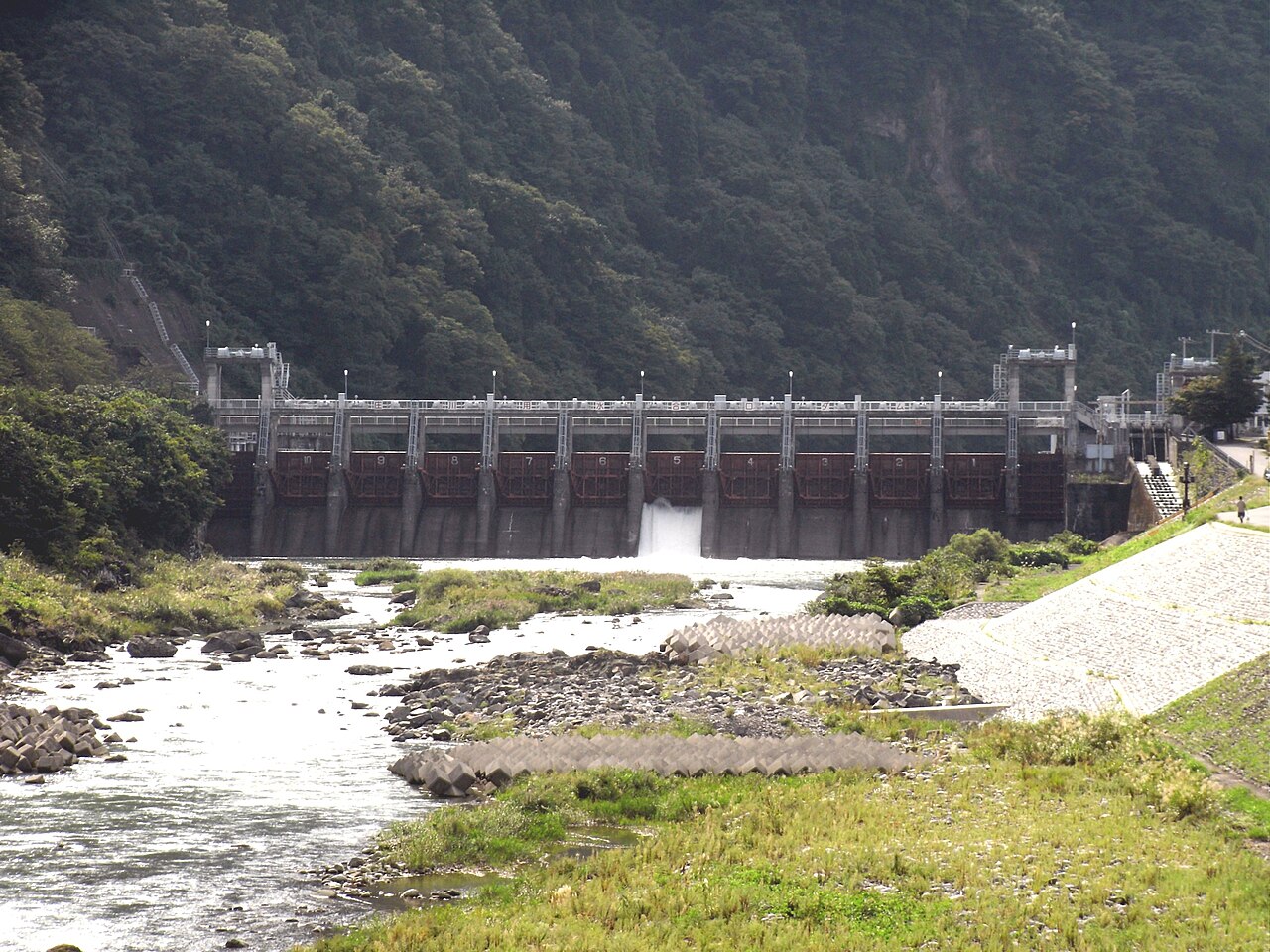 The Sho River gorge threading through Gokayama in Toyama