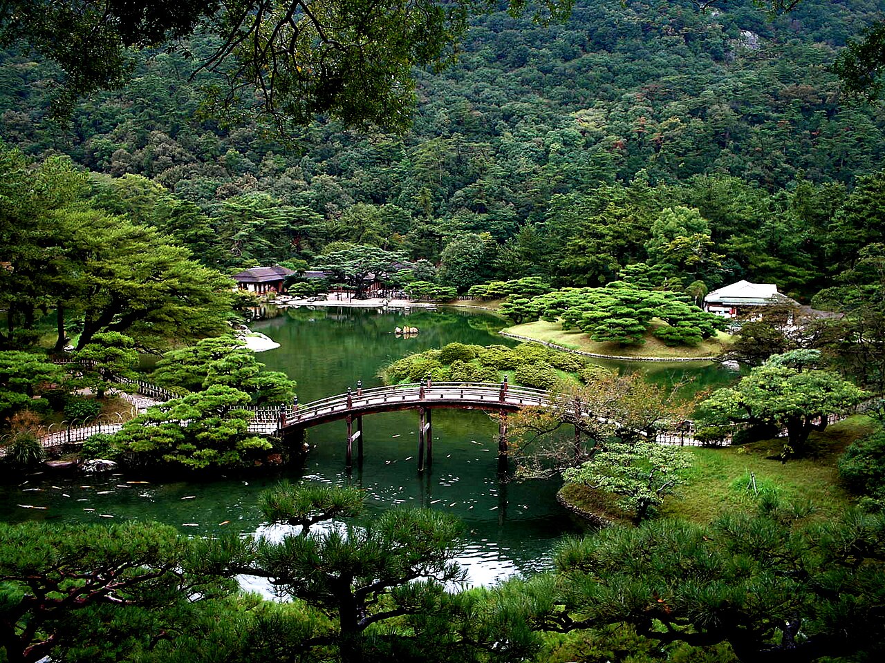 Ritsurin Garden in Takamatsu, laid out by the Matsudaira lords